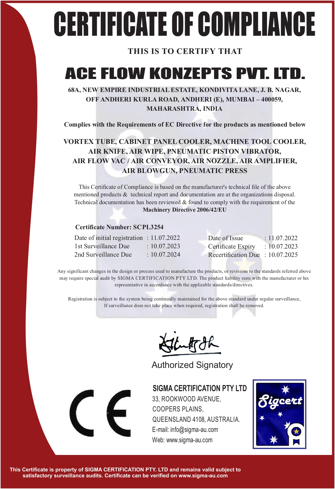MSME Registration Certificate